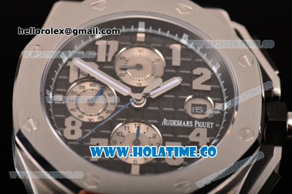 Audemars Piguet Royal Oak Offshore Chrono Swiss Valjoux 7750 Automatic Steel Case with Black Dial and Arabic Numeral Markers (EF) - Click Image to Close